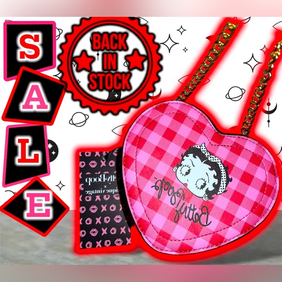 *RESTOCK*: Betty Boop X Unique Vintage Red & Pink Betty Boop Heart Purse - Picture 11 of 11